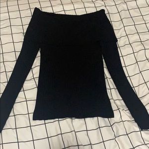 Off the shoulder long sleeve top